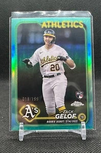 ZACK GELOF 2024 TOPPS CHROME UPDATE TRUE AQUA REFRACTOR ROOKIE DEBUT RC /199 - Picture 1 of 2