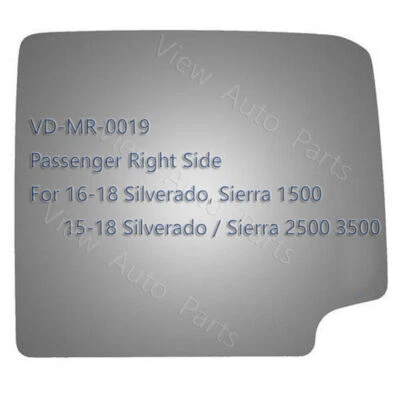 Espejo retrovisor de remolque superior de vidrio para GMC Sierra 1500/2500/3500 HD 2015-2018 lado derecho Foto 1 de 4