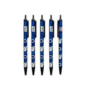 NUEVO Paquete de 5 bolígrafos Click de fútbol Indianapolis Colts tinta negra con licencia oficial - Imagen 1 de 1