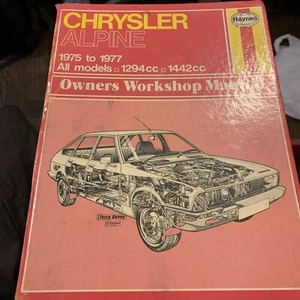 Haynes 337 Chrysler Alpine GLS GL S 1975 - 1977 1294cc 1442cc Workshop Manual - Picture 1 of 6