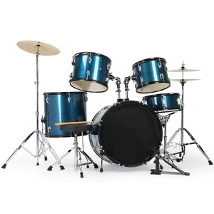 New Adult Drum Set 5-Piece 22 in Complete Full Size Drum Kit,Throne Stand,Sticks - Picture 1 of 8