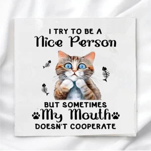 Divertido panel de tela de humor de gato para acolchar manualidades costura tela artesanal FQ74960 - Imagen 1 de 2
