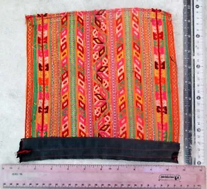 Tessuto ricamato vintage Hmong Hill Tribe fatto a mano cotone e seta - Foto 1 di 2