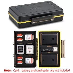 Battery + SD Micro SD XQD Memory Card Case Holder Box fr Canon Nikon Sony Camera - Picture 1 of 12