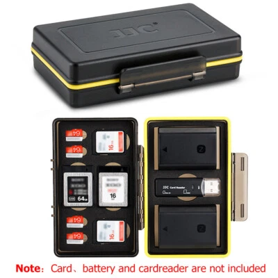 Battery+ SD Micro SD XQD Memory Card Case Holder Box for Canon Nikon Sony Camera - Image 1 of 4