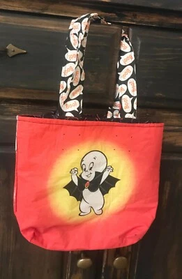 Bolso reversible de tela Casper Ghost hecho a mano de Halloween Foto 1 de 2