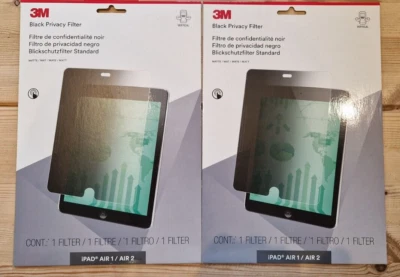 2 x 3M Portrait / Vertical Privacy Filter for iPad Air 1 / Air 2 - Black - Image 1 of 4