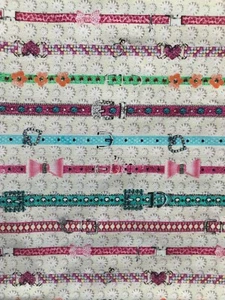 Kitty Gliter By Studio e Fabrics Belt Pattern #4342 1.75 Yards - Picture 1 of 4