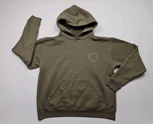 OFF WHITE Set felpa con cappuccio verde crema sabbia attiva Los Angeles taglia small