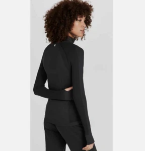 Nuevo con etiquetas Prenda para el torso Betty Atleta Sin costuras Media Cremallera Mangas Largas Para mujer M Negro 6548 - Imagen 1 de 11