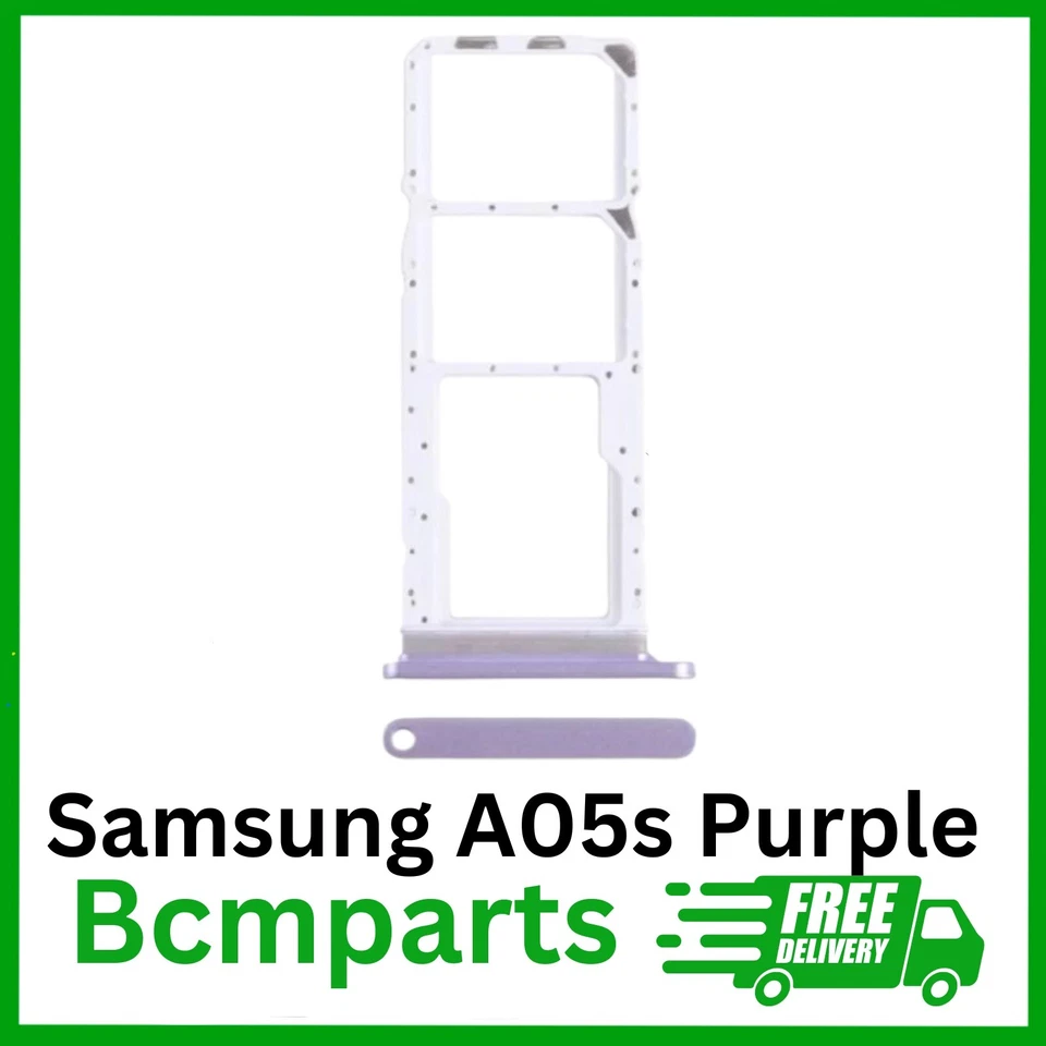 BCMPARTS Für Samsung Galaxy A05s SM-A057 Original SIM + SIM Kartenfach Halter lila