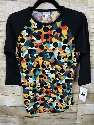 LuLaRoe Size XS NEW NWT Randy Baseball Raglan ⭐️DISNEY MINNIE MOUSE⭐️ - Image 1 of 4