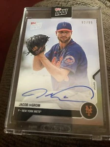 2020 Topps Now Jacob Degrom Road To Opening Day Autograph - Picture 1 of 3