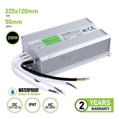 Waterproof IP67 12v Electronic LED Driver 200w - Image 1 of 4