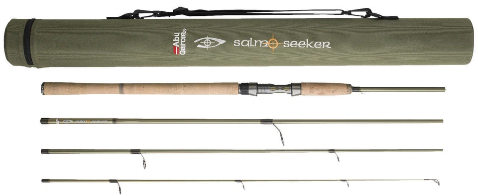Abu Garcia Salmo Seeker Spin 8ft, 9ft & 10ft 4 Piece Carbon Spinning Fishing Rod - Image 1 of 1