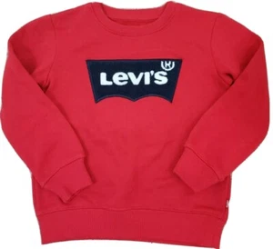 LEVI'S ~Unisex Kids Size 4 (3-4 YRS.)~Red Crew  Neck Pullover Sweater Shirt NWOT - Picture 1 of 12