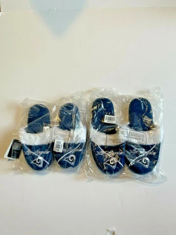 NFL Los Angeles Rams Forever Collectible Slippers His & Hers Size XL and S NEW Cover