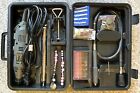 Electronic Rotary Tool Kit by Durabuillt w/Flex Shaft,Stand,Case,& 125 bits, New