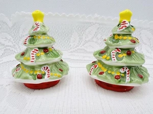 Vintage Japan MCM OCI Salz Pfefferstreuer Weihnachtsbaum Zuckerstange Stern Kitsch - Bild 1 von 5