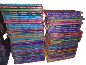 62 complete original set Goosebumps books-R.L.Stine -#56 w/trading cards - Picture 1 of 4
