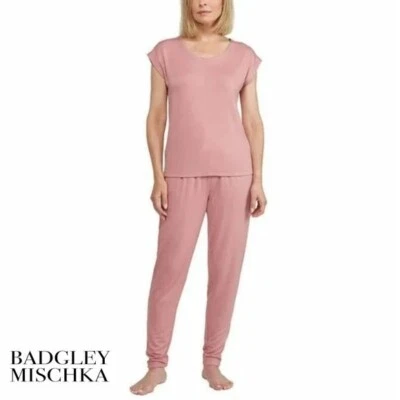 Nuevo con etiquetas Badgley Mischka PLUS 2 piezas pijama polar cepillado conjunto de salón XXL, 2X, 3X Foto 1 de 4