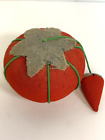 Strawberry Pin Sewing Pins & Needle Cushion 2.5 inches long Marked Japan Vintage