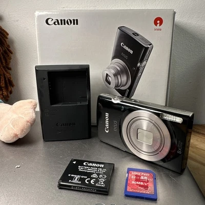 Canon IXUS 185 20MP Digital Camera - Black. Boxed - Image 1 of 4