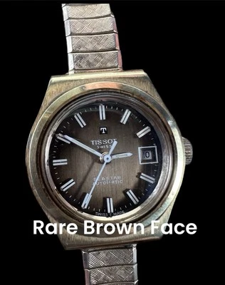 1975 Vintage Tissot Seastar Brown Dial Rare Automatic Gold Watch - Image 1 of 2