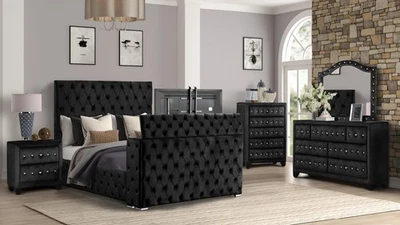 Encore Contemporary King Bedroom Set for a total of 5 pieces (3 Color Choices) - Image 1 of 4