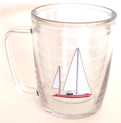 Parche bordado taza Tervis velero 17 OZ mango frío caliente barco de playa náutico Foto 1 de 4