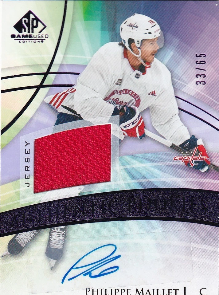 2020-21 SP Game Used Purple #187 Philippe Maillet JSY AUTO 33/65 - Image 1 of 2