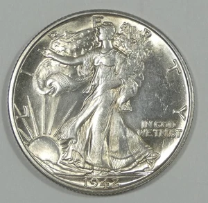 Medio dólar Walking Liberty 1942-S brillante sin circular plata 50c - Imagen 1 de 4