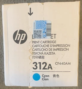 Cartucho de tóner cian HP 312A (CF440AM) - Caja blanca sellada de fábrica - NUEVO HP-476 - Imagen 1 de 3