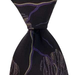 Corbata para hombre GIORGIO ARMANI 100 % seda diseñador ITALIA geométrica azul/púrpura usada en excelente estado - Imagen 1 de 3