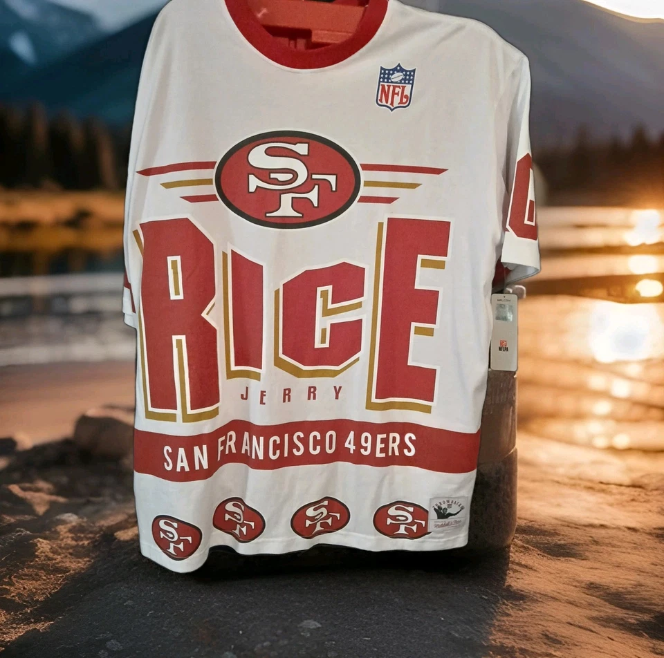 Camisa Jerry Rice San Francisco 49ers Throwback Mitchell & Ness 2XL NOVA - Imagem 1 de 3