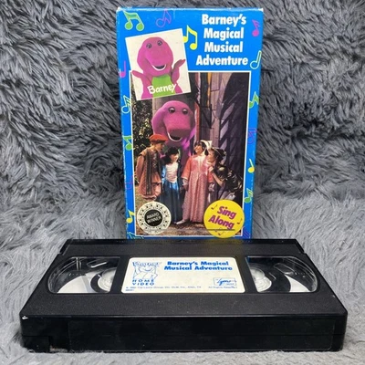 Barney The Dinosaur Barney's Magical Musical Adventure VHS Tape 1992 Cartoon - Image 1 of 4