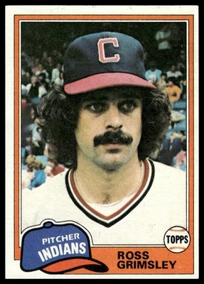 1981 Topps #170 Ross Grimsley Cleveland Indians NM+ - Image 1 of 2