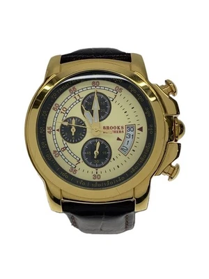 Reloj de Vestir Clásico Cuero Analógico Cuarzo Brooks Brothers Excelente JAPÓN Foto 1 de 4