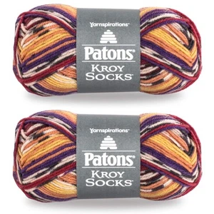 Patons Kroy Socks Yarn, 2-Pack, Sunset Stripes - Picture 1 of 7