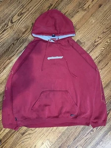 Y2K Vintage Rare Quicksilver Red  Hoodie Size:XL - Picture 1 of 9