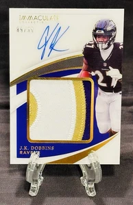2021 Panini Immaculate J.K. DOBBINS Premium Patch (3 Color) On Card Auto #89/99 - Picture 1 of 2