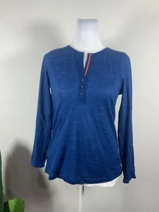 Whyci Milano Womens Blue Long Sleeve Tee, Size 40 - Picture 1 of 10