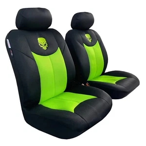 Fundas de asiento delantero negro verde malla para Chevy Silverado 2500 2007-2024 2 piezas - Imagen 1 de 11