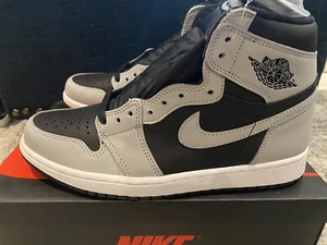 Jordan 1 Retro High OG Black/Smoke Grey-White 555088-035 Men Size 9 - Picture 1 of 7