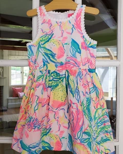 Lilly Pulitzer Girls' Mini Tori Dress Fiesta Bamba Size 6 (25326) - Picture 1 of 7