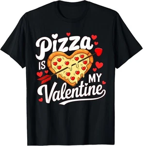 Pizza Is My Valentine Funny Valentines Day Boys Girls Kids T-Shirt - Picture 1 of 2