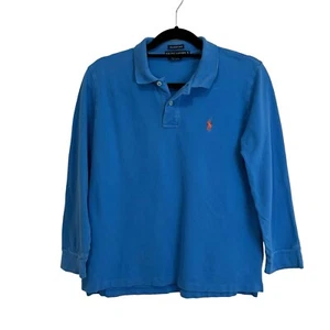 Ralph Lauren The Skinny Polo Blue Long Sleeve Pony Logo Shirt Boys Youth Size XL - Picture 1 of 7