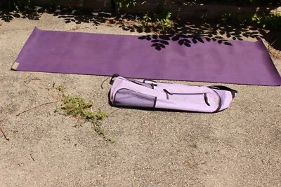 Нефритовый коврик для йоги первого уровня, классический фиолетовый с сумкой для переноски - Изображение 1 из 4