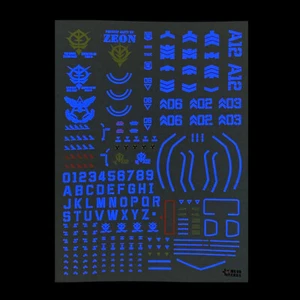 UV fluorescente universal MG 1/100 ZAKU ZEON MS-06 Kit modelo calcomanía de agua azul - Imagen 1 de 3
