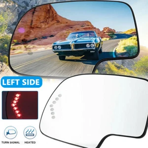 Side View Mirror Power Heated Turn Signal Driver Left Door For 2003-07 GMC Chevy - Picture 1 of 14